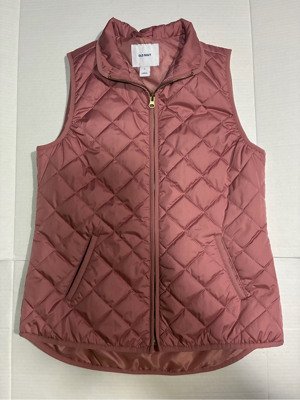 Old Navy Quilted Puffer Vest - Dusty Rose